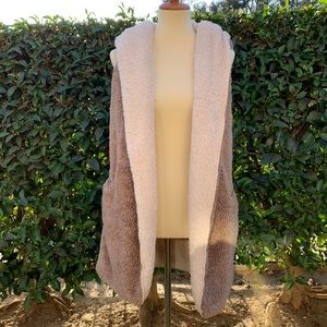 Long soft teddy vest
